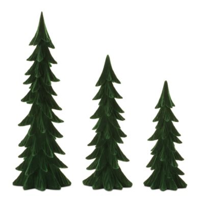 Melrose International Velvet Pine Tree, 3 pk.