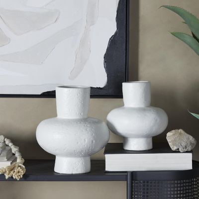 Cosmoliving by Cosmopolitan Ceramic Gourd Style Decorative Vase