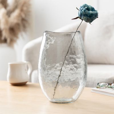 Harper & Willow 12 in. Glass Wide Decorative Vase