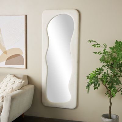 Harper & Willow Velvet Wavy Abstract Room Wall Mirror