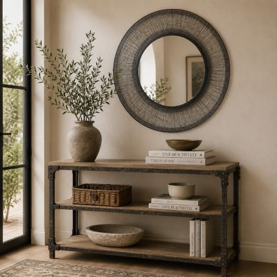 Cosmoliving by Cosmopolitan Metal Wire Mesh Abstract Room Wall Mirror