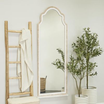Harper & Willow Wood Tall Room Wall Mirror with Arched Top