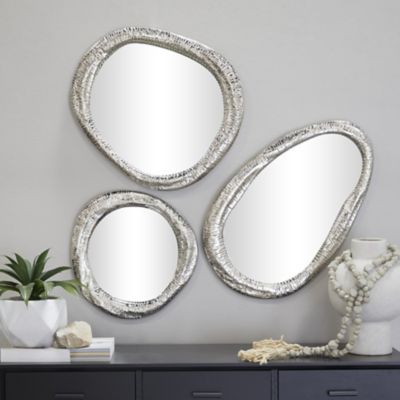 Harper & Willow Aluminum Metal Abstract Room Wall Mirror