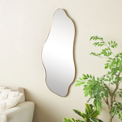 Harper & Willow Metal Wavy Abstract Room Wall Mirror
