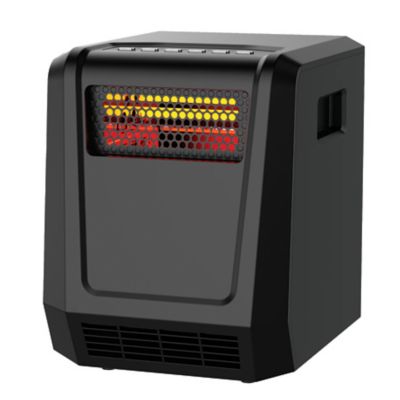 Comfort Glow Infrared Quartz Comfort Furnace, 4 Bulbs, Thermostat, Remote, Black