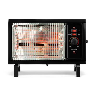 Comfort Glow Electric Radiant Heater, 1500W, 5120 BTU's, Thermostat, Tip-Over, Overheat Shut-Off