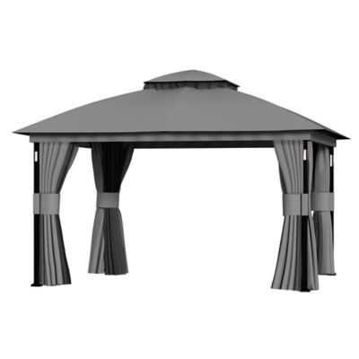 Modern Shade 11 x 13ft. Soft Top Gazebo with LED lighting and Bluetooth Speaker