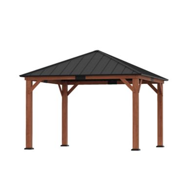 Modern Shade Tranquil Grove 12 x 12ft. Cedar Framed Hardtop Pavilion