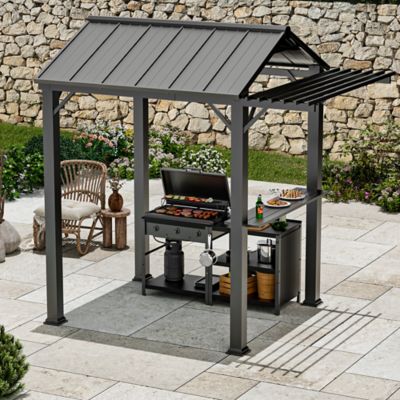 Modern Shade Nottingham 6 x 8ft. Hardtop Bar & Grill Gazebo