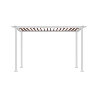 Modern Shade 10 x 12ft. Open Sky Pegola with privacy wall