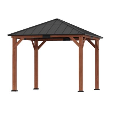 Modern Shade Tranquil Grove 10 x 10ft. Cedar Framed Hardtop Pavilion