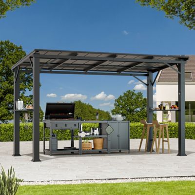Modern Shade The Smoke Shack 6 x 12ft. Hard Top Grill Gazebo
