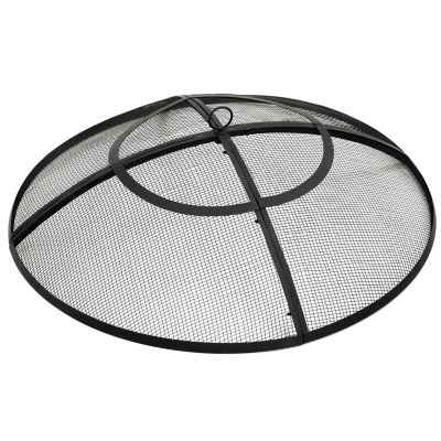 Sunnydaze Decor Black Steel Mesh Spark Screen, 36 in.