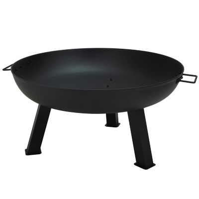 Sunnydaze Decor 30 in. Black Cast Iron Outdoor Fire Pit