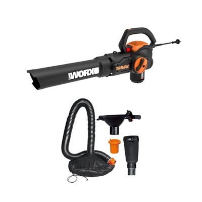 WORX Trivac 620 CFM / 70 MPH 12 Amp Corded Handheld Blower Mulcher & Vacuum Leaf Collection System