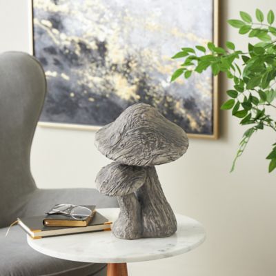Harper & Willow Polystone Textured Mushroom Decorative Sculpture