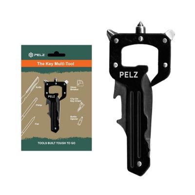 Pelz KeyTool Black 12-in-1 Keychain Multi Tool with Carabiner