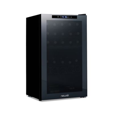 NewAir Newair Base Line Black Wine Cooler 33 Bottles Dual Zone Free Standing, Black
