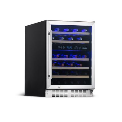 NewAir 46 Bottle Dual Zone Built-In Compressor Wine Cooler Recessed Kick Plate