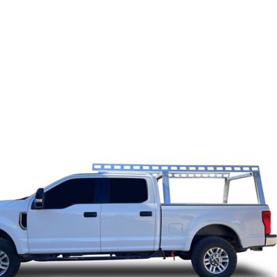 Black Horse Off Road Work Horse Heavy Duty Ladder Rack Over Cab System 5.5 ft. Bed Silver Aluminum Fits All 3/4t Trucks