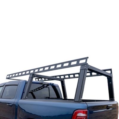 Black Horse Off Road Work Horse Heavy Duty Ladder Rack Over Cab System 6.5 ft. Bed Black Powder Coated Fits All 3/4t Trucks