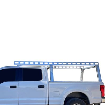 Black Horse Off Road Work Horse Heavy Duty Ladder Rack Over Cab System 6.5 ft. Bed Silver Aluminum Fits All 3/4t Trucks