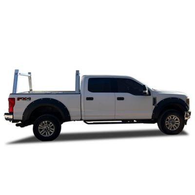 Black Horse Off Road Work Horse Heavy Duty Ladder Rack Base System 6.5 ft. Bed Silver Aluminum Compatible with All 3/4t Trucks