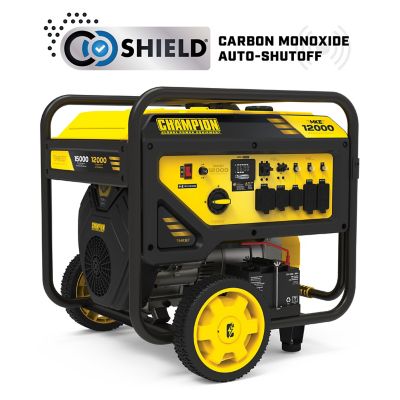 Champion Power Equipment 12,000 W Electric Start Home Backup Portable Generator with Free 3-Year Warranty