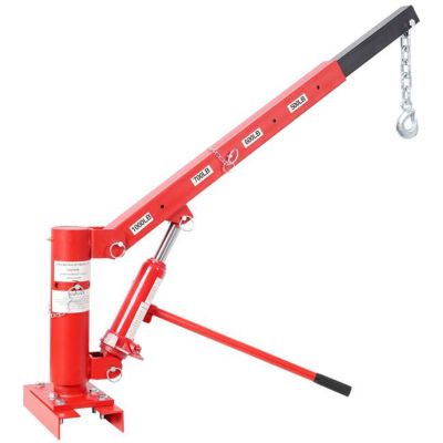 TMB 1000 lb. Capacity Swivel Base Mounted Pickup Truck Crane, Red