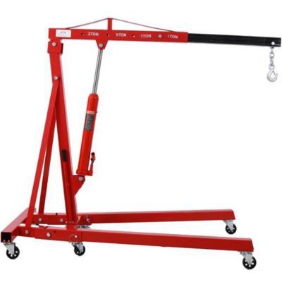TMB 2 Ton Heavy Duty Folding Shop Crane, Red