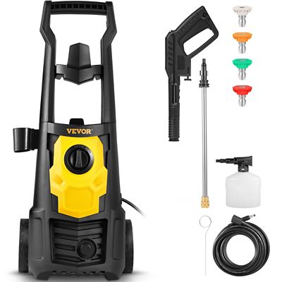 VEVOR Electric Power Washer, 2000 PSI, Max 1.65 GPM Pressure Washer with 20 ft. Hose & Reel