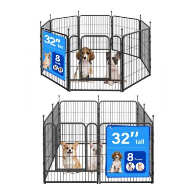 Veikous 32 in. Dog Kennel Fence, 8 pk.