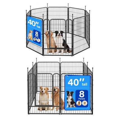 Veikous 40 in. Dog Kennel Fence, 8 pk.