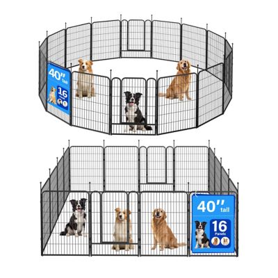 Veikous 40 in. Dog Kennel Fence, 16 pk.