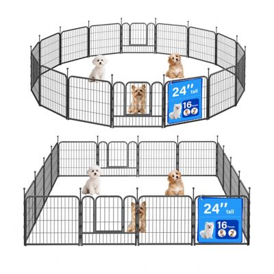 Veikous 24 in. Dog Kennel Fence, 16 pk.