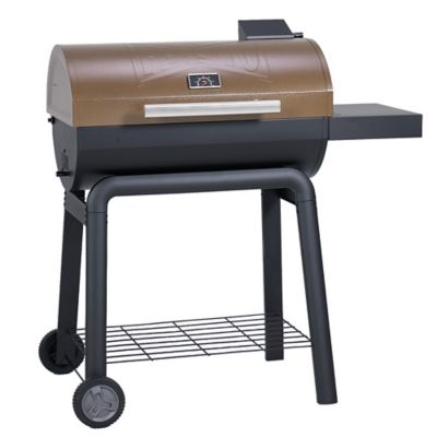 Feasto 30 in. Charcoal Grill with Side Table, 679 sq. in., Golden