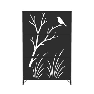 Modern Shade Patio Metal Privacy Screen, Perch & Meadow