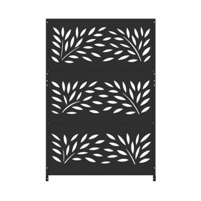 Modern Shade Patio Metal Privacy Screen, Willow Drift