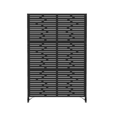 Modern Shade Patio Metal Privacy Screen, Metro Code