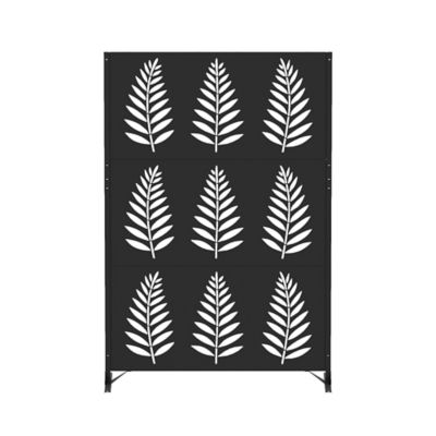 Modern Shade Patio Metal Privacy Screen, Tropic Rows