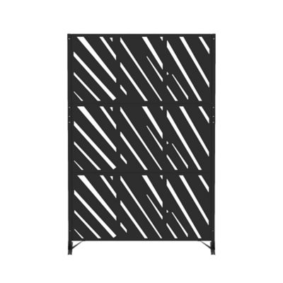 Modern Shade Patio Metal Privacy Screen, Slant Linea