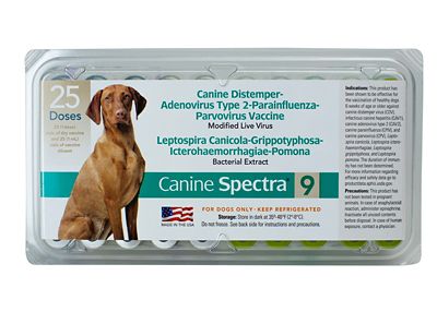 Durvet Canine Spectra 9, 25 Dose Tray Without Syringe