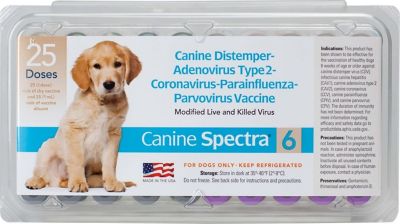 Durvet Canine Spectra 6, 25 Dose Tray Without Syringe