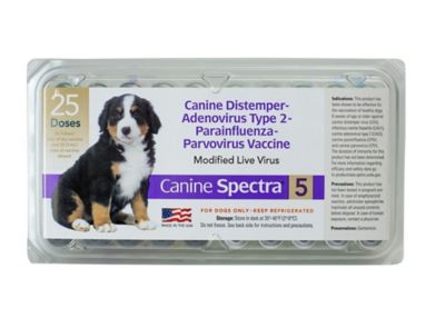 Durvet Canine Spectra 5, 25 Dose Tray Without Syringe