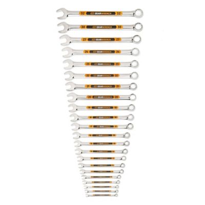 GEARWRENCH 22 pc. 12 Point Metric Hi-Viz Long Pattern Combination Wrench Set