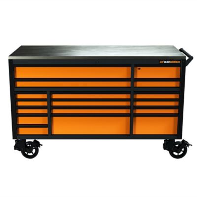 GEARWRENCH 72 x 30in. 17 Drawer Professional Mobile Workbench with Stainless Steel Worktop