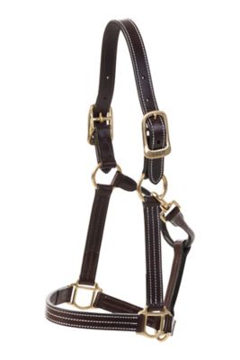 Huntley Equestrian Premium European Triple Stitch Leather Halter