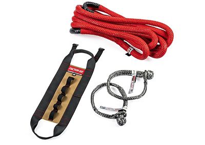 Factor 55 Baja Series Recovery Strap 7/8 in. x 30 ft. with Rope Wrap and two Soft Shackles, 00911