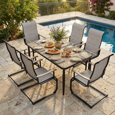 Nuu Garden 7 pc. Patio Dining Set, C-Spring Motion