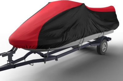 Seal Skin Covers Seal Skin Jet Ski Cover, Waterproof and UV Protection, Fits Up to 95 in., Red/Black